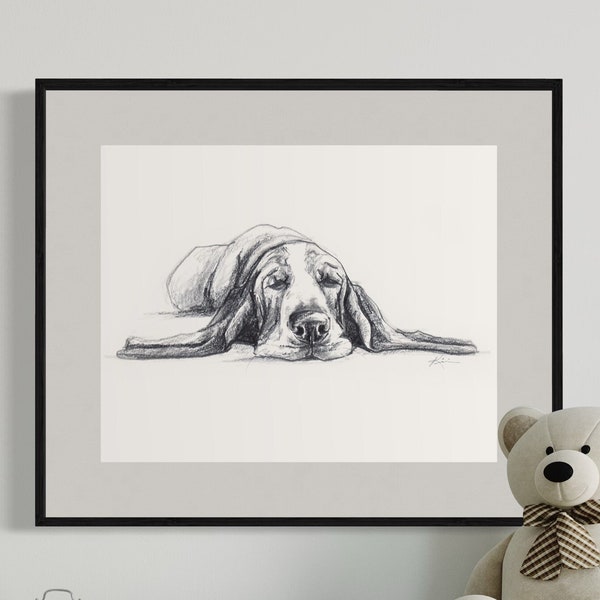Basset Hound Art - Etsy