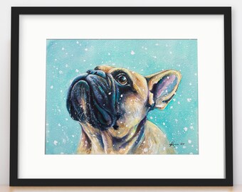 French Bulldog Art Print, Frenchie Watercolor, French Bulldog Gifts, Animal Nursery Print, Animal Prints, Dog Prints, Pet portrait