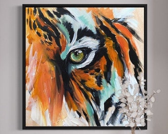 Tiger Art, Abstract Tiger Painting, Abstract Art Print, Tiger Art Print, Animal Art, Wildlife Art