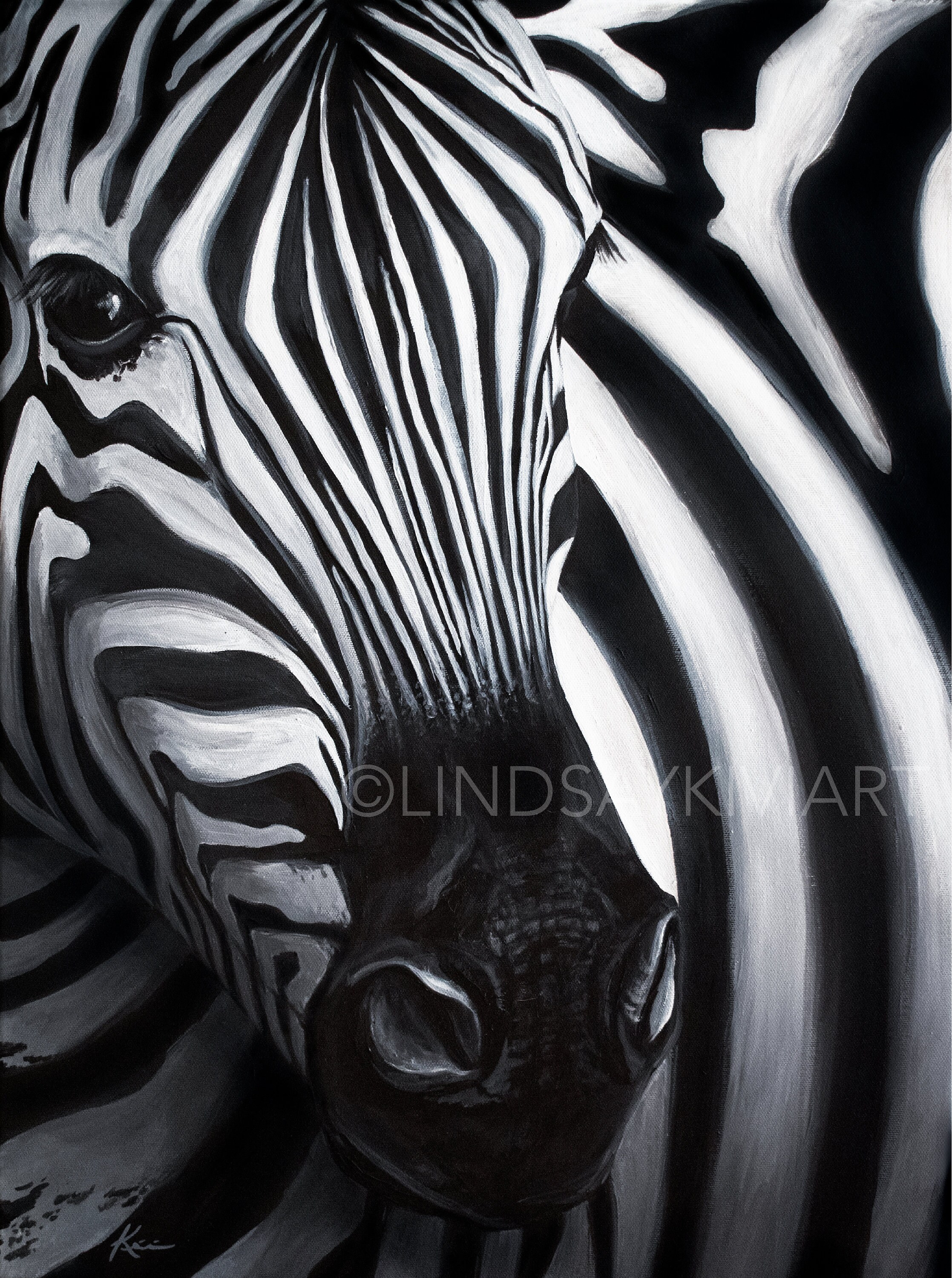 Zebra Art Print Zebra Painting Zebra Stripe Art African Etsy España
