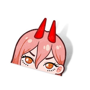 Horned Fiend Peeker | Spot Holo Anime Chibi Car Laptop Vinyl Decal Sticker
