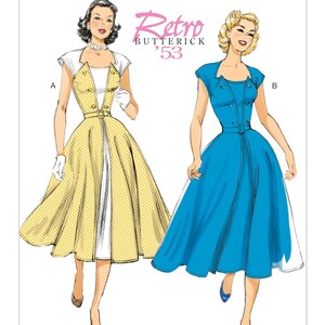 Butterick Pattern 6211, Misses’ Pullover Wrap Dress and Belt, Size 6-8-10-12-14, and 14-16-18-20-22, UNCUT Sewing Pattern