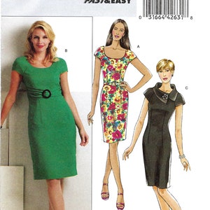 Butterick Pattern 5277, Misses’ Dress, and Belt Pattern, Size 6-8-10-12 UNCUT