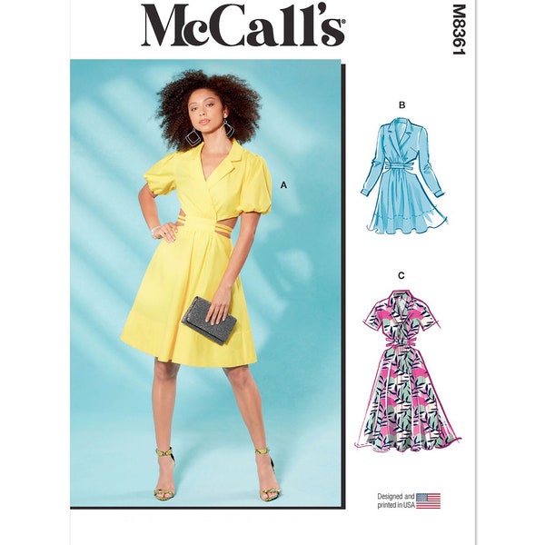 McCall's Pattern 8361, Misses’ Dress, Sizes, 4-6-8-10-12, UNCUT Sewing Pattern