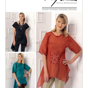 Vogue Pattern 9188, Misses&#39; Top, Pullover Bias Top Fitted Through Bust, Sizes: X-Small, Small, and Medium, UNCUT Sewing Pattern