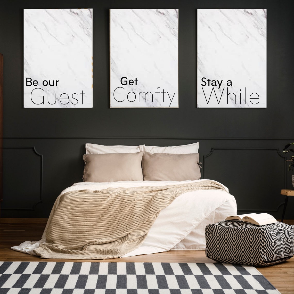 Bedroom prints set of 3 bedroom prints bedroom prints trio Etsy