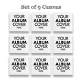 Personalized Music Album Cover Canvas Print Set - Set of 9 Square Wall Art product logo