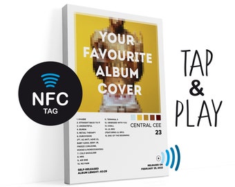 Interactive Album Art, 18"x24", Phone Tap And Play, Album Playlist, NFC Enabled Canvas Prints, Wrapped Canvas,