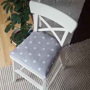 Children's chair cushion for the INGOLF children's chair from IKEA Sterne grau