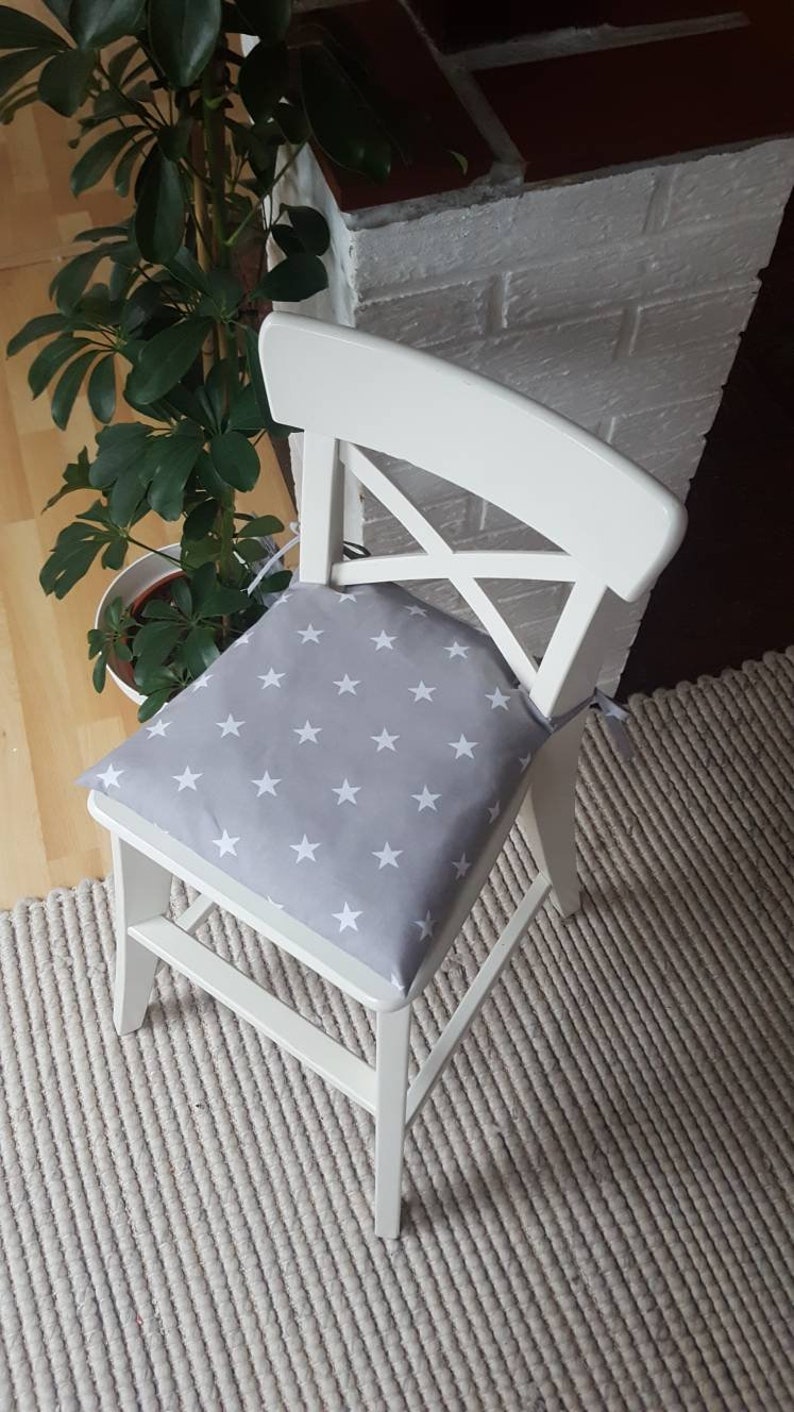 Children's chair cushion for the INGOLF children's chair from IKEA Sterne grau