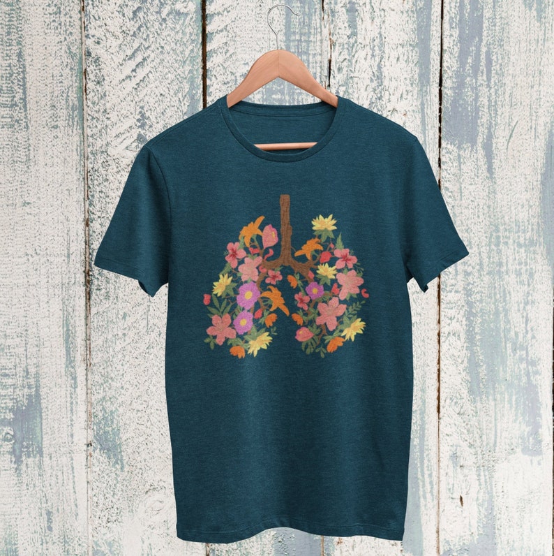 Lungs of Flowers T Shirt Floral ShirtFlower Shirt Great Etsy