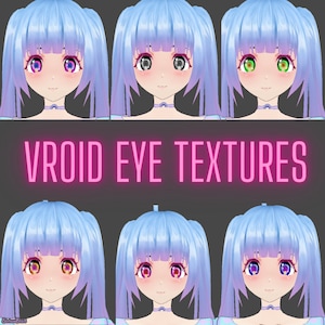 VRoid Eye Texture Set Starry eyes with 12 colour variations and two star overlays