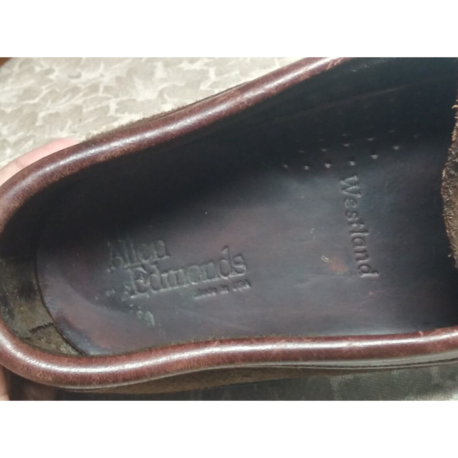 Allen Edmonds Westland Loafers Shoes Mens 6.5EE Brown Suede 