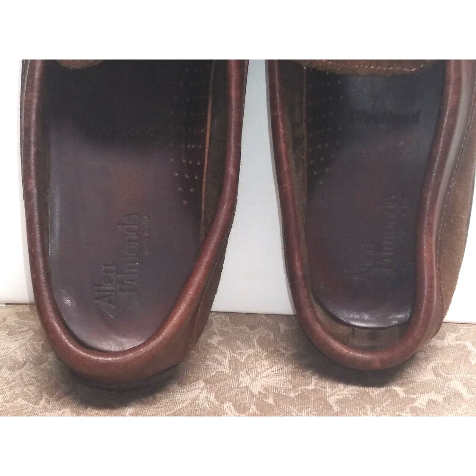 ALLEN EDMONDS Loafers WESTLAND Leather Dress Shoes Allen Edmonds Westland Loafers Shoes Mens 6.5EE Brown Suede  main image 4