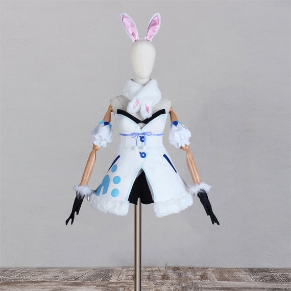 Details about Hololive Usada Pekora Cosplay Costume Velvet Dress+Headwear/Tail Custom Made Details about Hololive Usada Pekora Cosplay Costume Velvet Dress+Headwear/Tail Custom Made