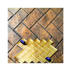 Polyurethane Mat Stamp PARQUETRY | Concrete Cement Stamping Pattern Imprint Decorative Texture Form Mold Tool Texturing