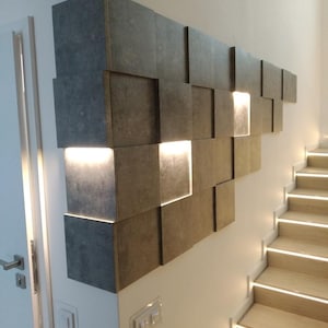 Set of PU Molds 3D Panel Gypsum Concrete Molds Panel Wall 3D Decor Decorative Cement Tools Design Wall Texture Forms