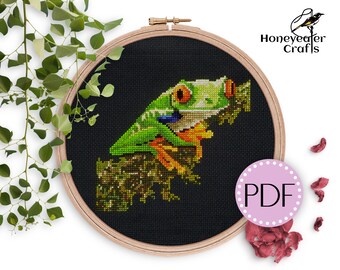 Frog Cross Stitch Etsy