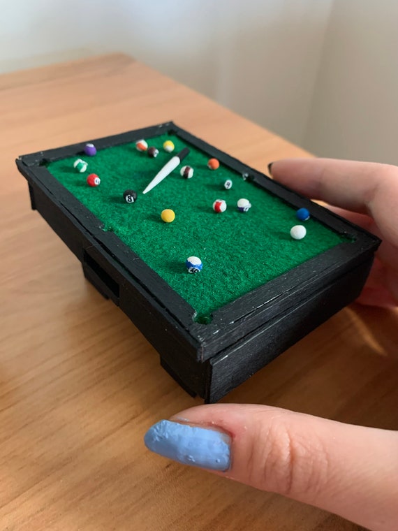 Dollhouse Furniture Toy Pool Table Miniature Billard's Etsy