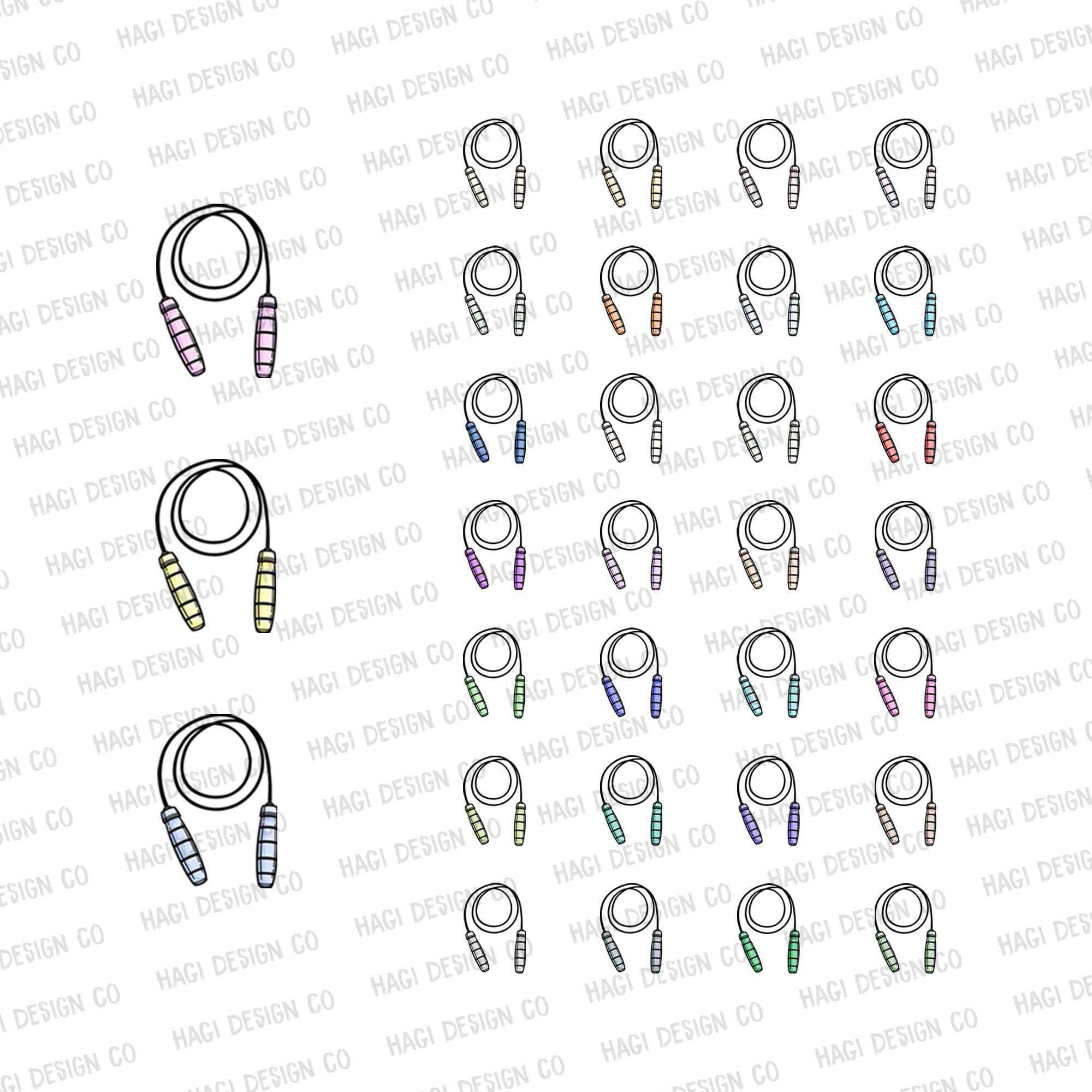 Jump Ropes Clipart Skipping Rope Doodles Clip Art Hand - Etsy