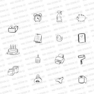 Sketch Doodle Cliparts, Handgetekend, Planner Doodles, Doodle Tekening, Graphics, Planner Icons, Bullet Journal, Bujo Doodles, Dagboek, Agenda