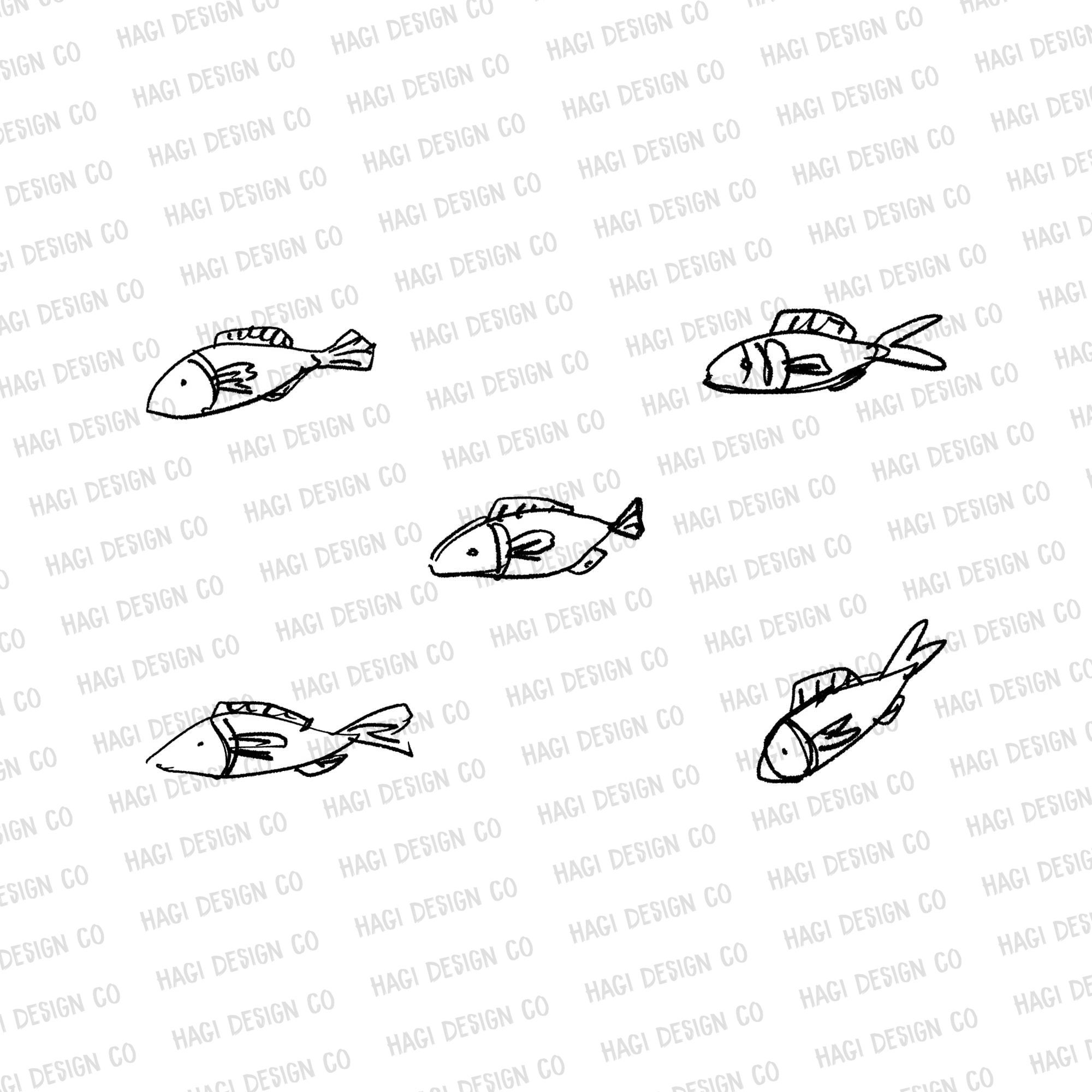 Sketch Fish Outlines Ugly Fish Drawing Underwater Animals - Etsy Sketch Fish Outlines Ugly Fish Drawing Underwater Animals - Etsy