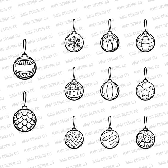 how to draw a christmas ornament