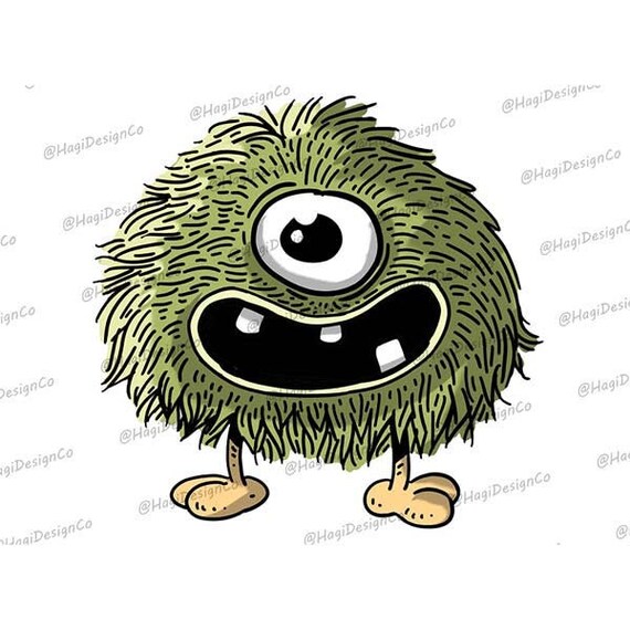 Cyclops Monster Clipart Png Files Creature Download Digital Etsy
