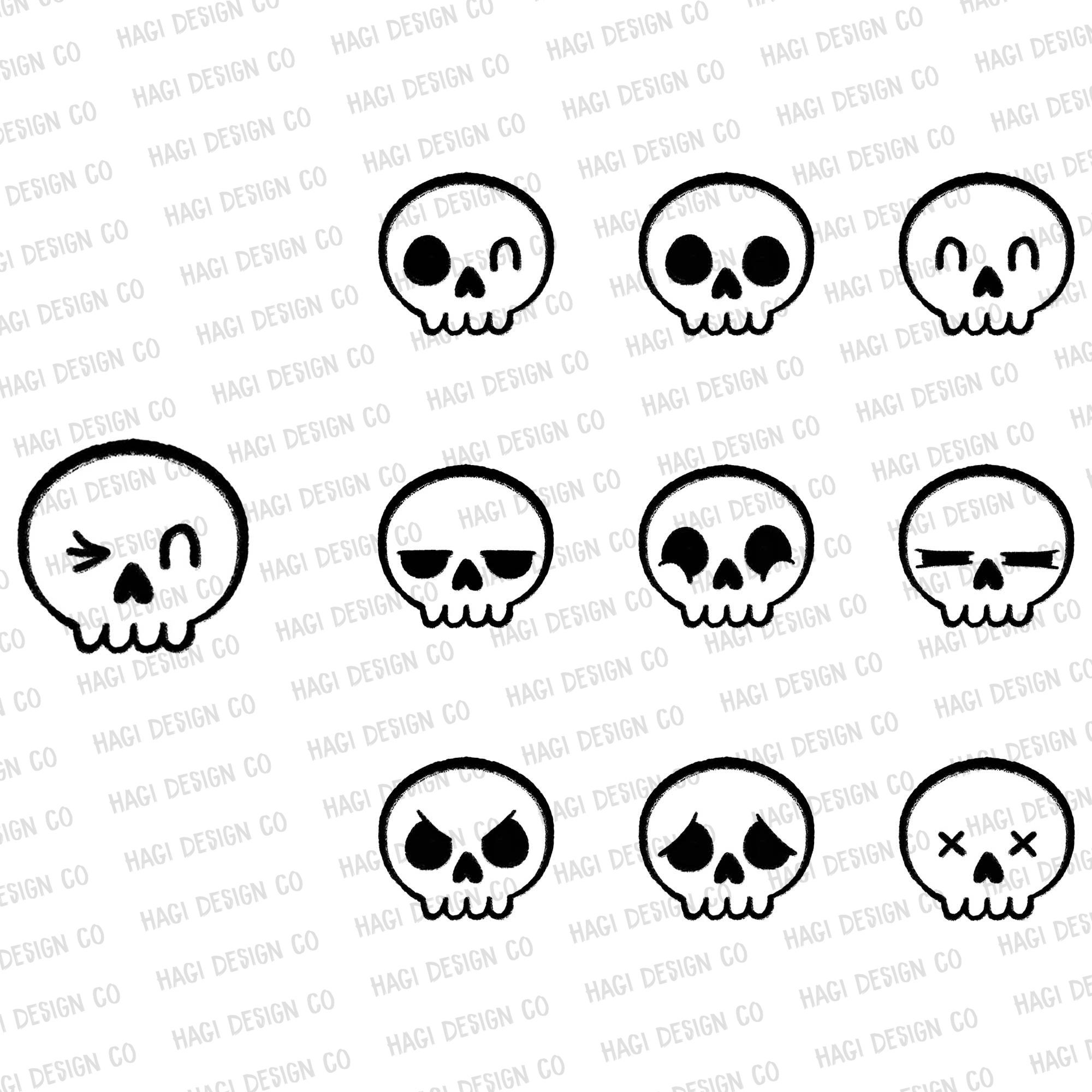 Kuromi Skull Outline