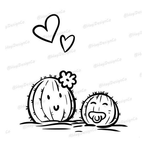 Cactus Clipart Png Files Digital Art Design Instant Etsy
