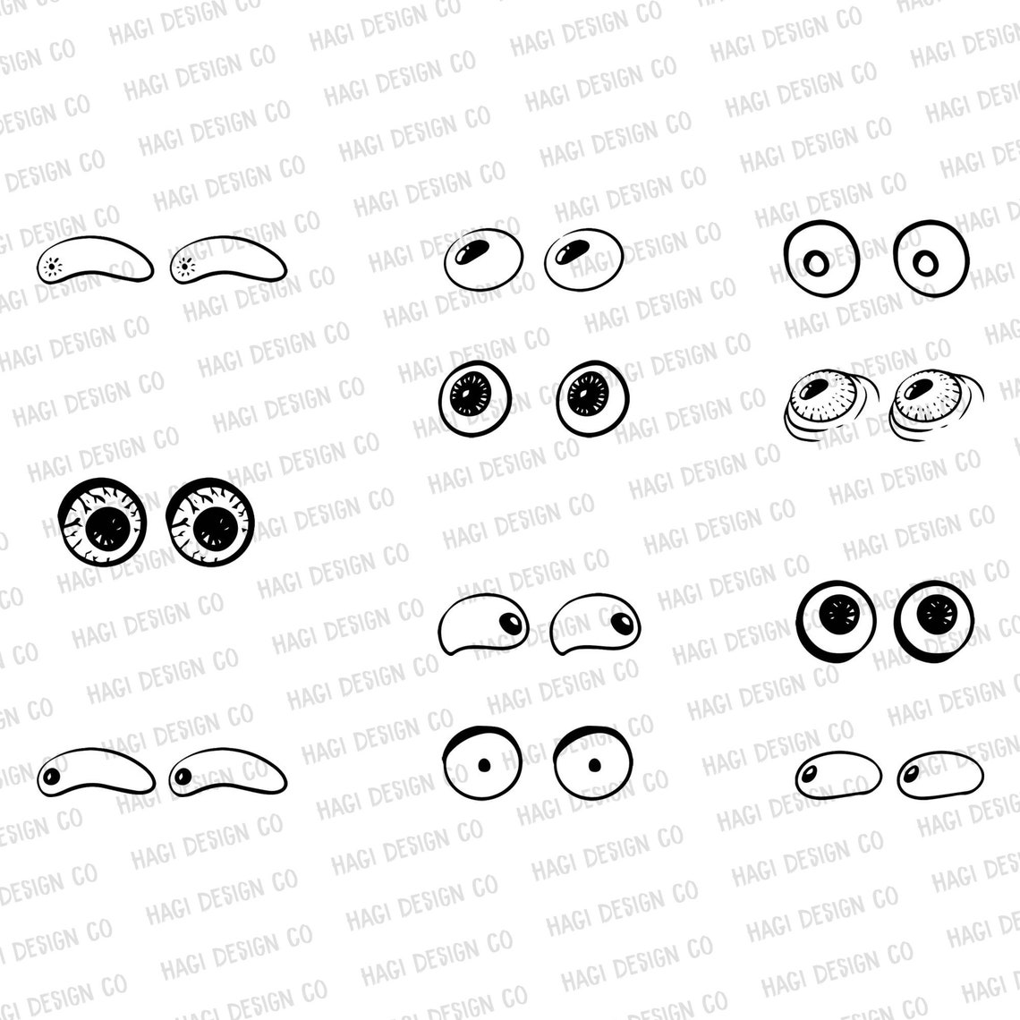 Eyeball Cliparts, Halloween Outline Download, Cartoon Monster Eyeballs ...