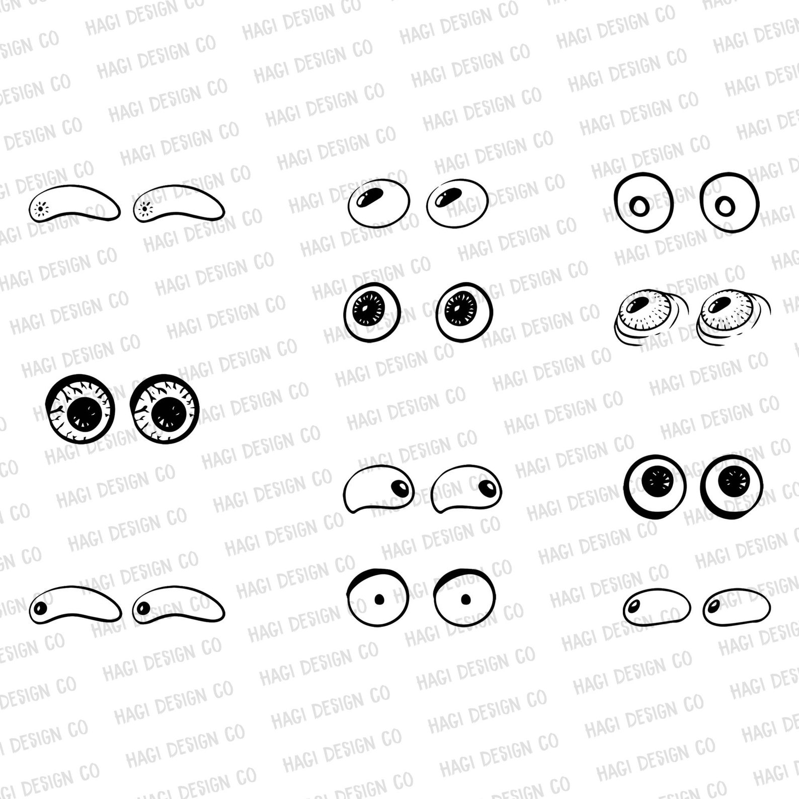 Eyeball Cliparts, Halloween Outline Download, Cartoon Monster Eyeballs ...