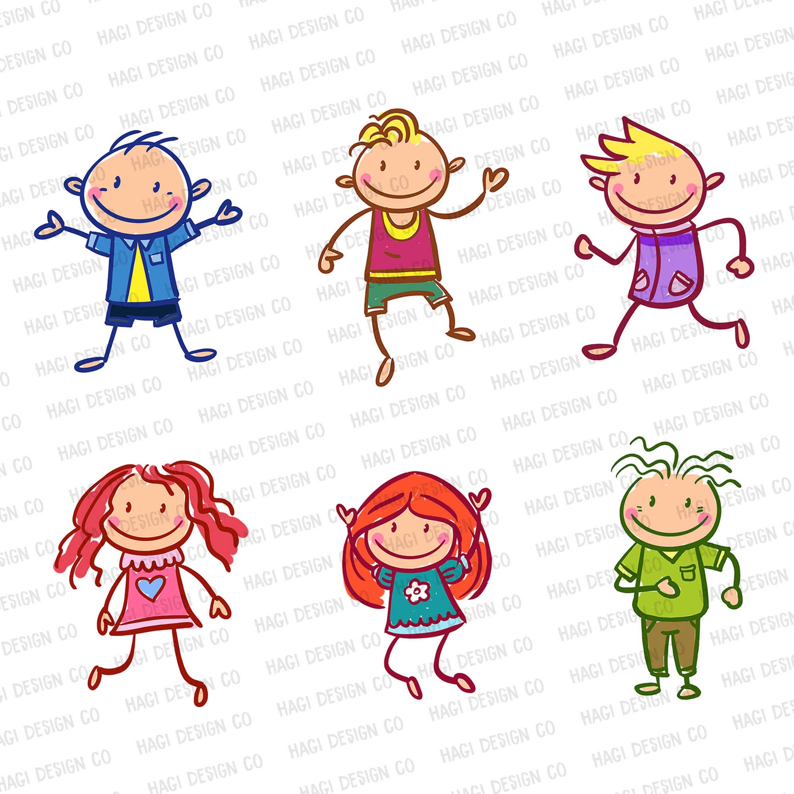 Stick Figure Kid Cliparts, Child, Childhood, Preschool, Fun, Cute