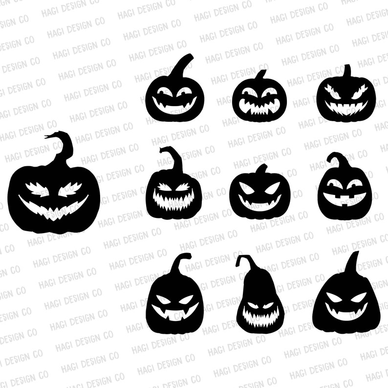 Pumpkin Silhouette SVG PNG Cutting Files Black Pumpkin Etsy