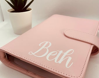 Budget Binder, leather savings wallet, personalised wallets, budget planner, money organiser, wallets, cash envelopes, savings challenge