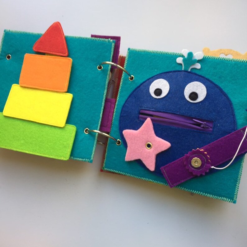 Felt books quiet book busy book craftbooks handmade book Etsy