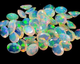 Welo Opal Faceted Opal Pear Opal Opal stone Fire Opal 5x7 MM 5 Pieces Lot Top quality Natural Welo Fire Faceted Ethiopian Opal Gemstone