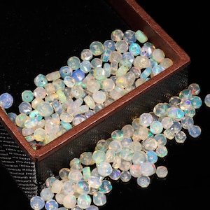 5 MM Opalbohrer Opalperlen - Natürliche äthiopische glatte Opalperlen - Lose Opalperlen - Gebohrte Rondelle-Opalperlen - Loser glatter Opal