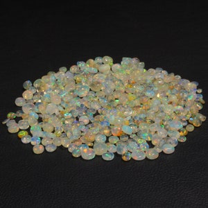 Ethiopian Opal Beads - Natural Opal Beads - Drilled Rondelle Opal Beads - Loose Smooth Opal - 2 to 6 MM Opal Drill Opal Beads -Opal Gemstone