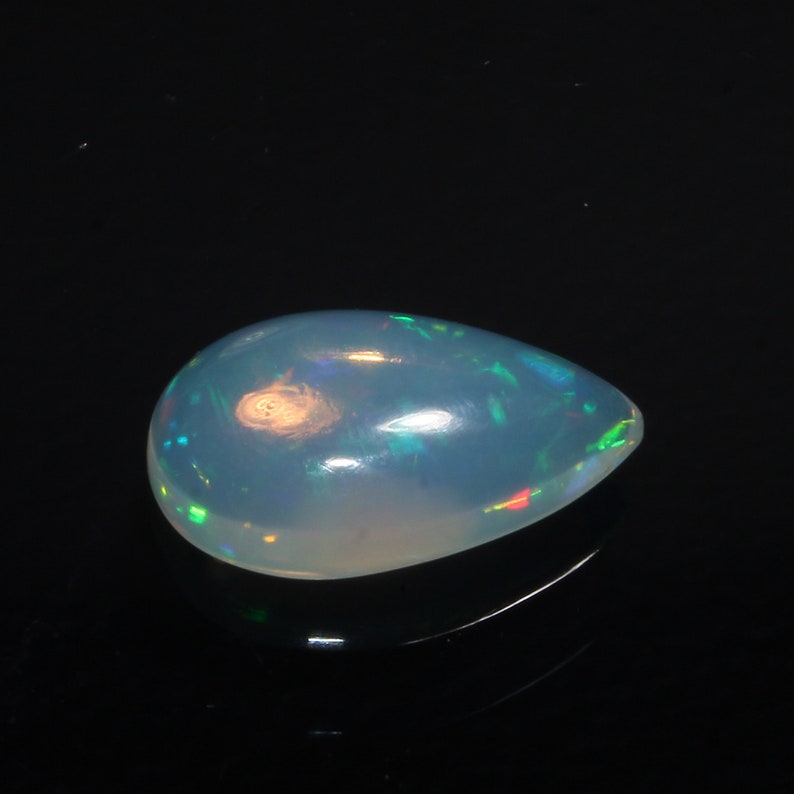 Pear Shape Cabochon Loose Gemstone Cabochon Welo Fire Opal Gemstone Opal Cabochon 10x16 MM Natural Ethiopian Opal Cabochon