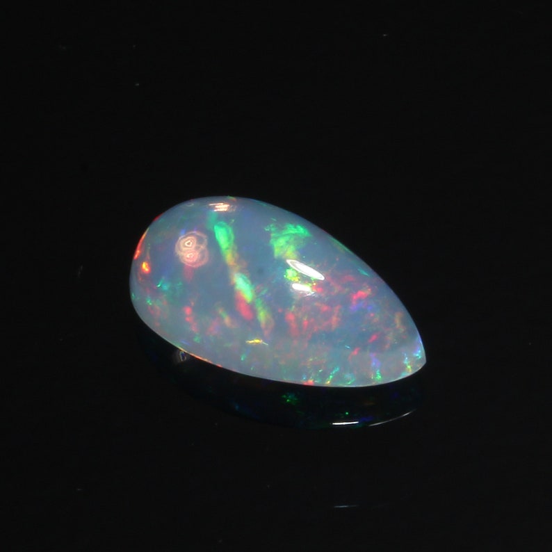 Pear Shape Cabochon Welo Fire Opal Gemstone 7.5x13 MM Natural Ethiopian Opal Cabochon Loose Gemstone Cabochon Opal Cabochon