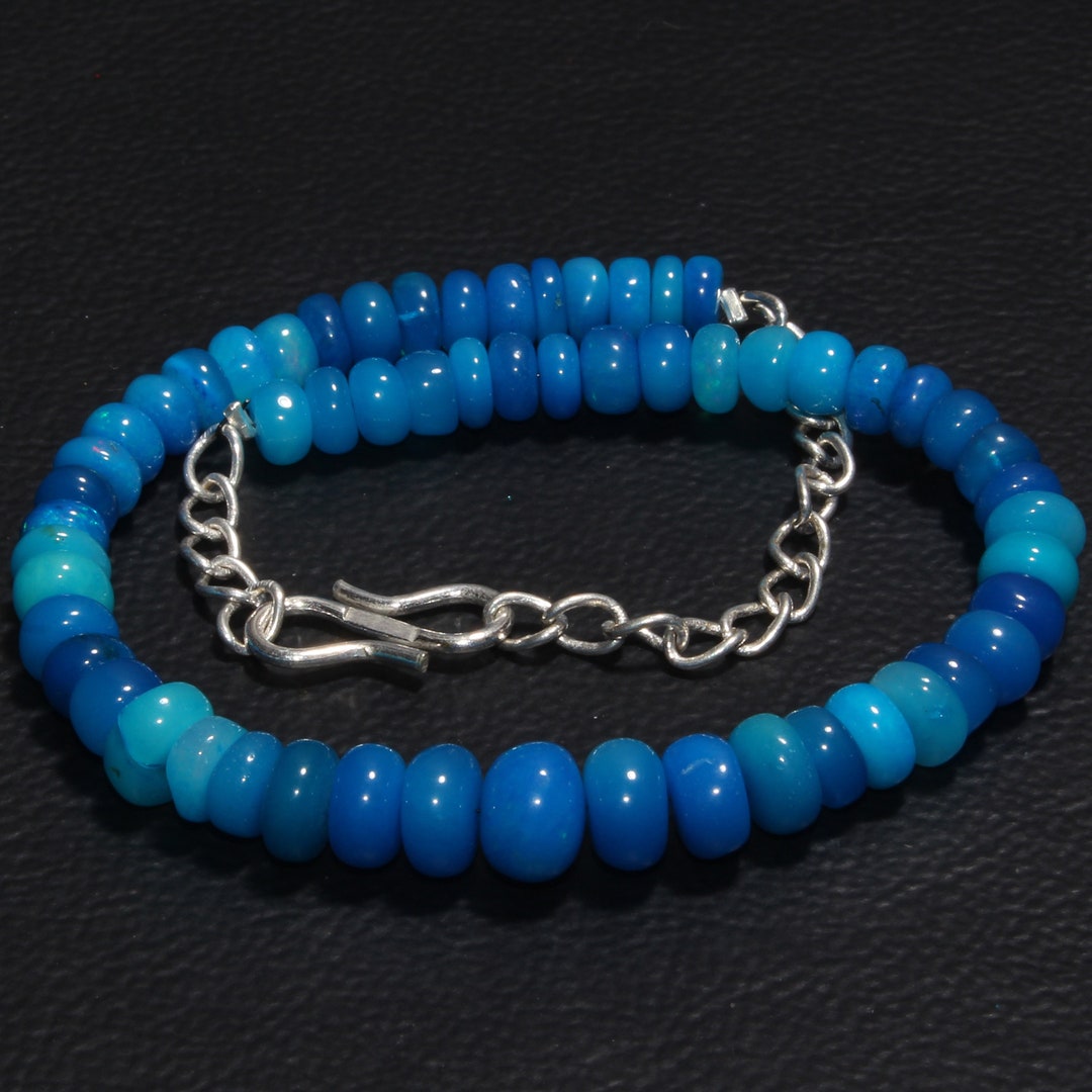 Chalcedon Armband Natürlich - Transparenter Jade Schmuck In Geschenkbox