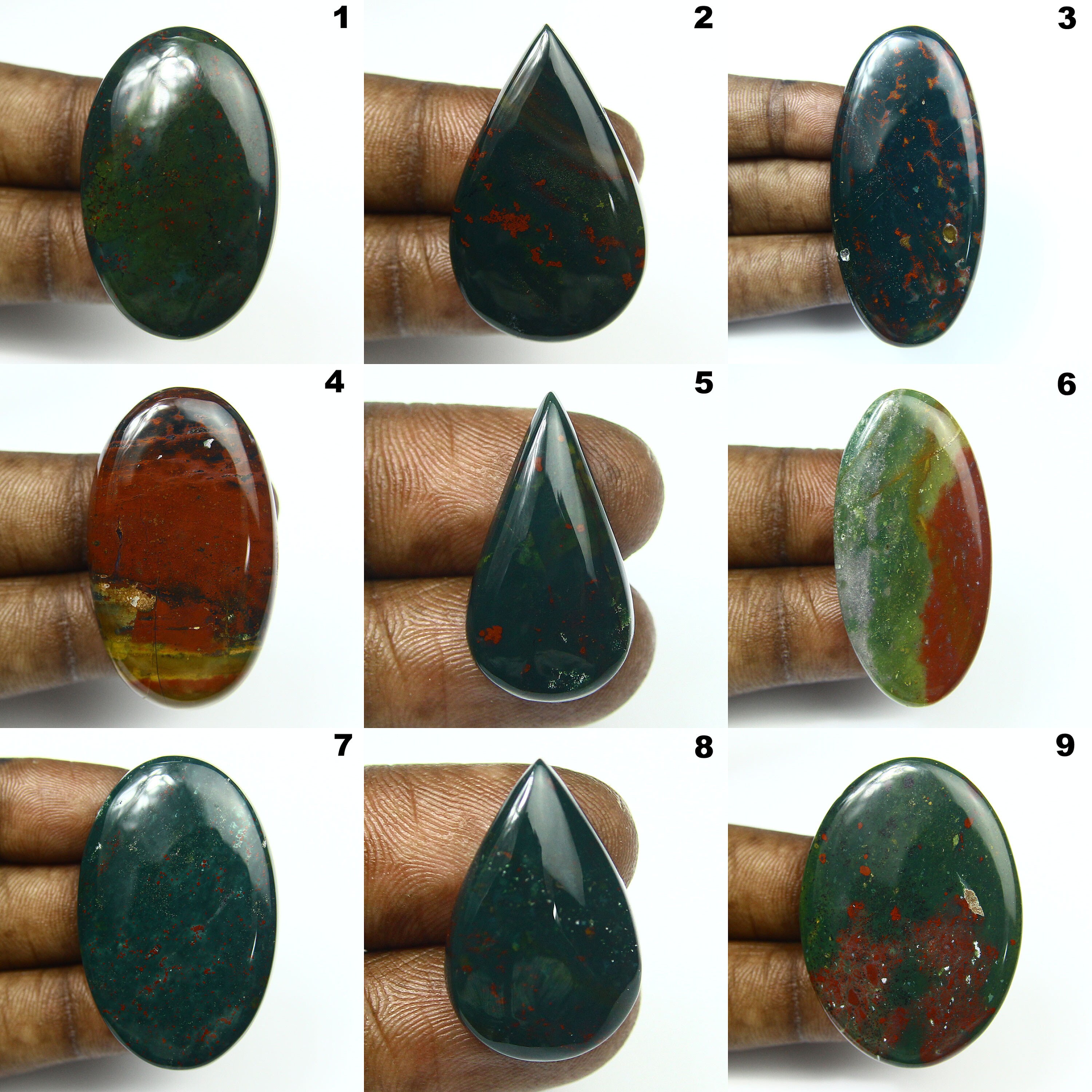 Natural Blood Agate Cabochon Blood Agate Gemstone Mix Etsy