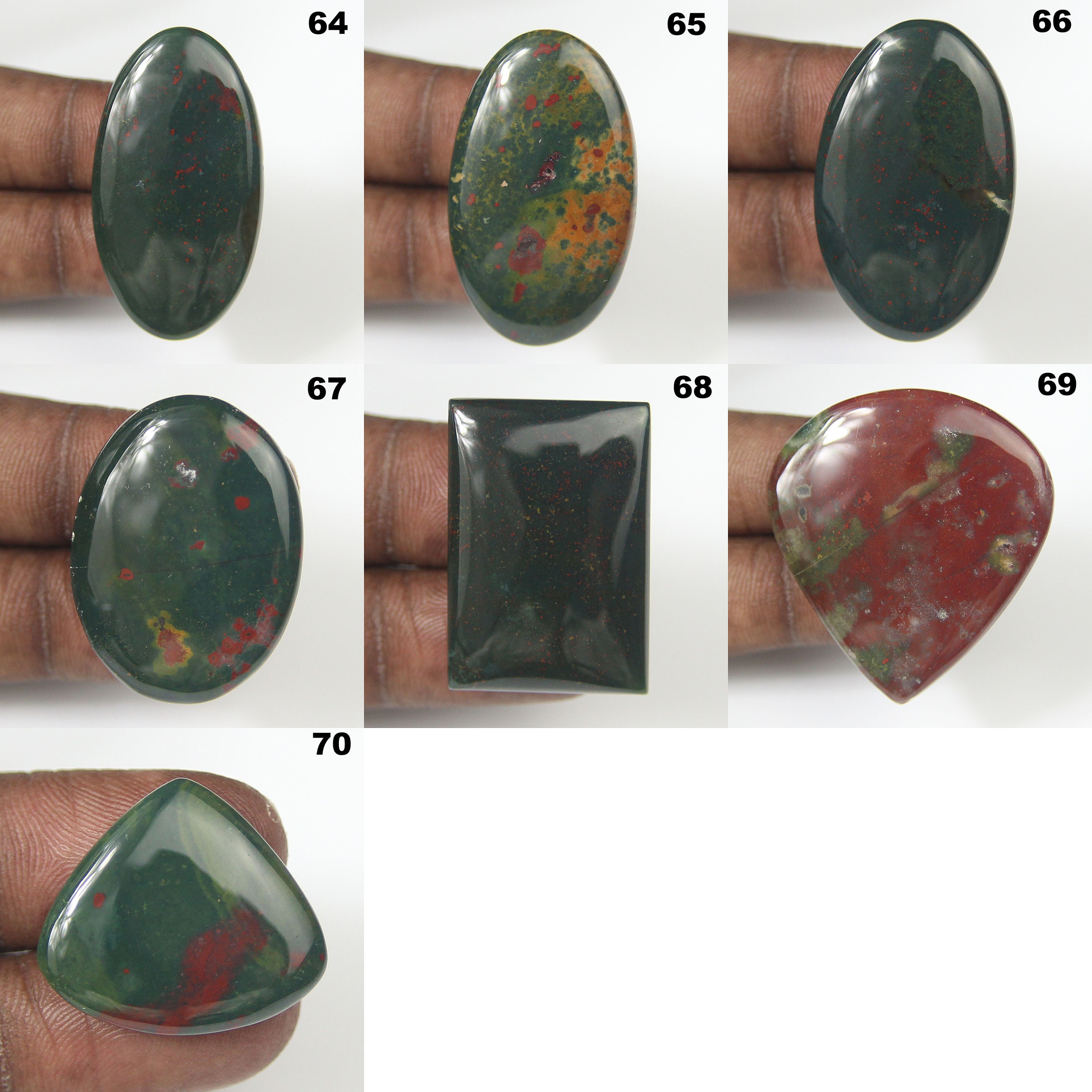 Natural Blood Agate Cabochon Blood Agate Gemstone Mix Etsy