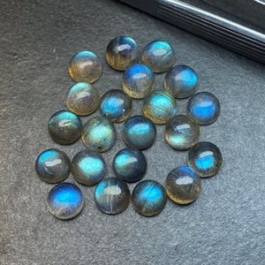 Natural Labradorite Cabochon, Round Shape Gemstone, Calibrated Labradorite, 5,6,7,8,9,10,11,12,13,14,15,16,17,18,19,20, MM Millimeters