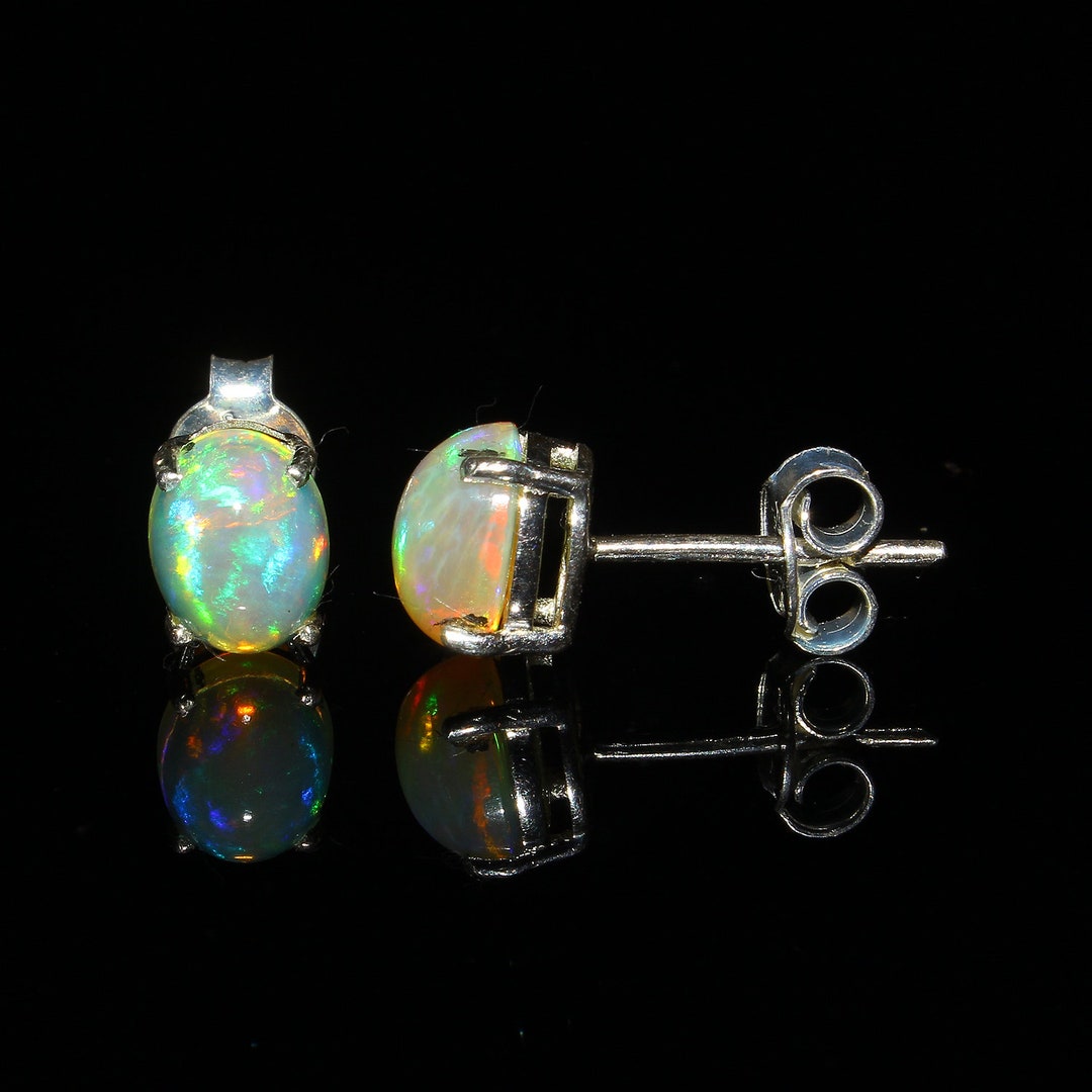 Moon Stud in Opal