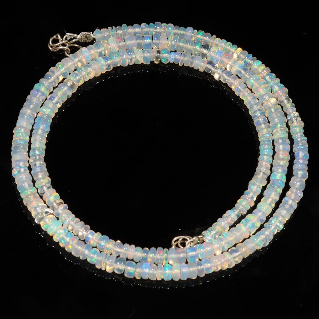 22.70 Carat, Opal Necklace, Natural Ethiopian Welo Fire Opal Beads ...