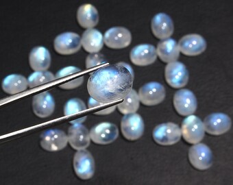 9x11 MM, Natural Rainbow Moonstone Cabochon, Rainbow Moonstone Gemstone, Moonstone Cabochon, Loose Gemstone Cabochon, Oval Cabochon, Jewelry