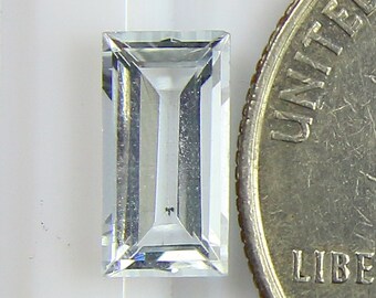 Aguamarina natural facetada de 10 x 5 mm - Gema de aguamarina natural - Aguamarina tallada - Gema de aguamarina - Piedra de aguamarina - Forma octogonal