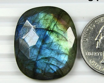 Natural Labradorite Rose Cut Gemstone - For Jewelry, Macrame